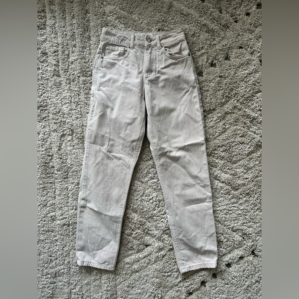 Dynamite off white mom jeans